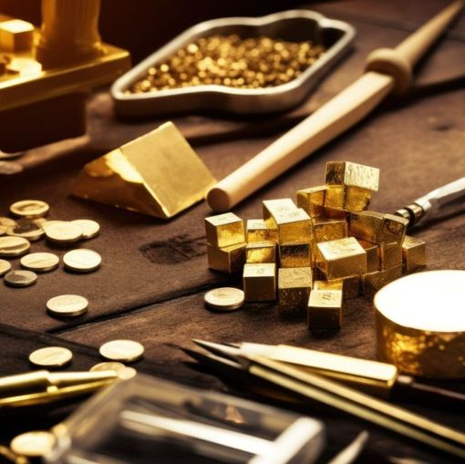 oro y piezas para medirlo